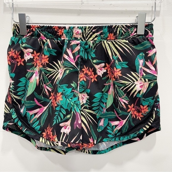 Old Navy Active Shorts Girls XL 14 Go-Dry Tropical Print - Picture 1 of 9